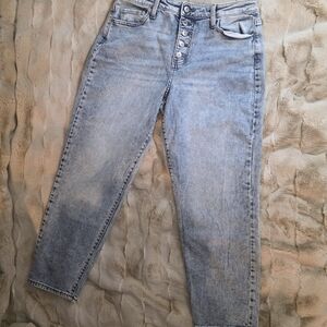 SO Brand Women's Acid Washed Denim Ankle Jeans